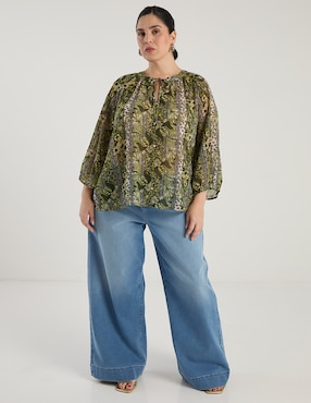 Blusa Weekend Plus manga 3/4 para mujer