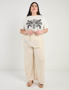 Playera manga corta Weekend Plus cuello redondo para mujer