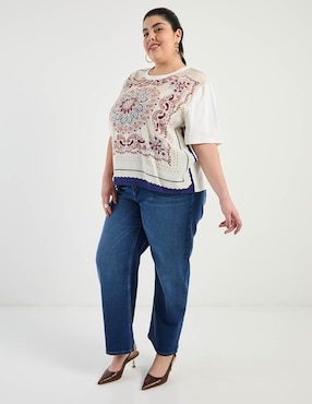 Jeans straight a la cintura Weekend Plus para mujer