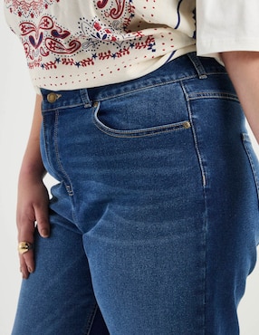 Jeans straight a la cintura Weekend Plus para mujer