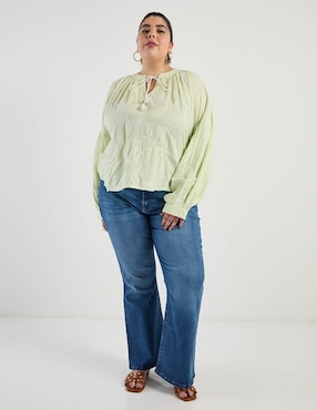 Jeans amplio cintura Weekend Plus para mujer