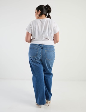 Jeans amplio cintura Weekend Plus para mujer