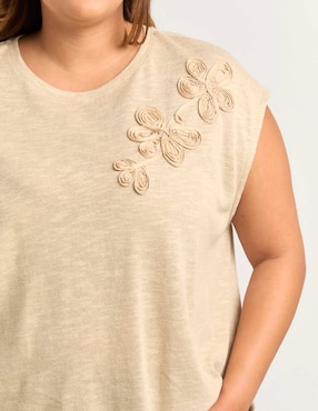 Playera manga corta Weekend Plus cuello redondo para mujer