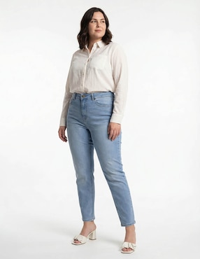 Jeans straight cintura media Weekend Plus para mujer