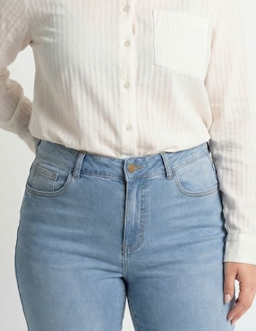 Jeans straight cintura media Weekend Plus para mujer