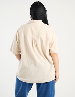 Blusa camisera Weekend Plus manga corta para mujer