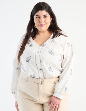 Blusa Weekend Plus manga larga para mujer