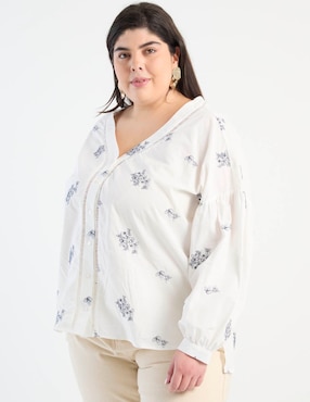 Blusa Weekend Plus manga larga para mujer