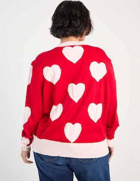 Suéter Contempo Plus cuello redondo para mujer