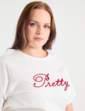 Playera manga al codo Weekend Plus cuello redondo para mujer
