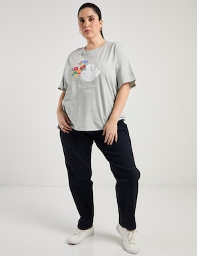 Playera manga al codo Disney Dtr Mickey Mouse cuello redondo para mujer