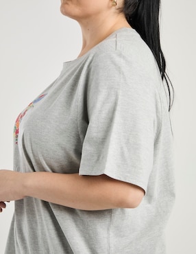Playera manga al codo Disney Dtr Mickey Mouse cuello redondo para mujer