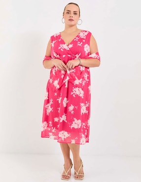 Vestido midi casual Contempo Plus para mujer