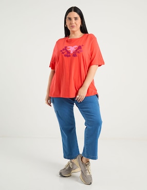 Playera manga corta Disney Dtr cuello redondo para mujer