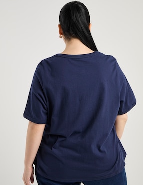 Playera manga al codo Disney DTR Mickey Mouse cuello redondo para mujer