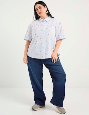 Jeans wide leg Weekend Plus para mujer