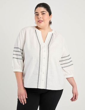 Blusa Weekend Plus manga 3/4 para mujer