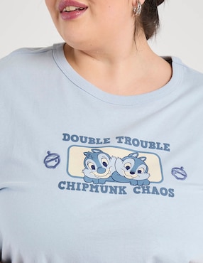 Playera manga corta Disney Dtr cuello redondo para mujer