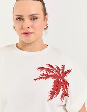 Playera manga corta Weekend Plus cuello redondo para mujer