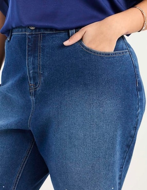 Jeans relaxed straight Contempo Plus para mujer