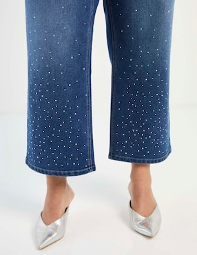 Jeans relaxed straight Contempo Plus para mujer