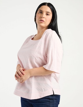 Playera manga corta Weekend Plus cuello redondo para mujer