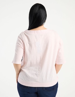 Playera manga corta Weekend Plus cuello redondo para mujer