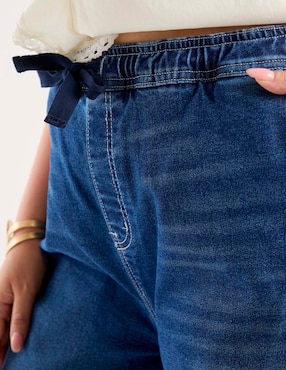 Jeans relaxed amplio cintura media alta Weekend Plus para mujer