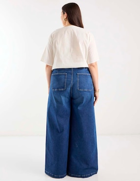 Jeans relaxed amplio cintura media alta Weekend Plus para mujer