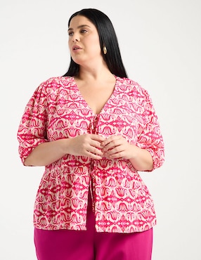 Blusa Weekend Plus manga al codo para mujer