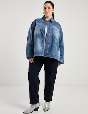 Blusa manga al codo Weekend Plus cuello V para mujer