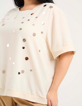 Blusa Contempo Plus manga al codo para mujer