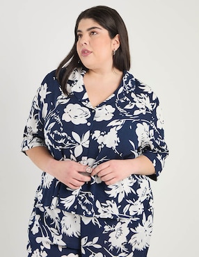 Blusa Contempo Plus manga 3/4 para mujer