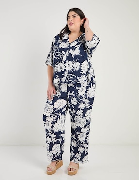 Blusa Contempo Plus manga 3/4 para mujer