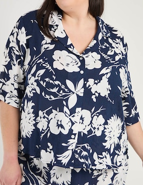 Blusa Contempo Plus manga 3/4 para mujer