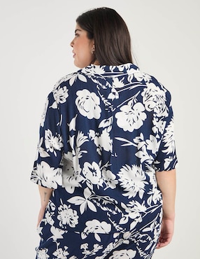 Blusa Contempo Plus manga 3/4 para mujer