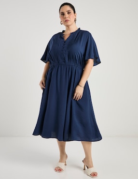 Vestido midi casual Contempo Plus para mujer