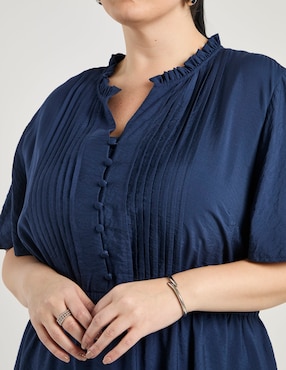 Vestido midi casual Contempo Plus para mujer