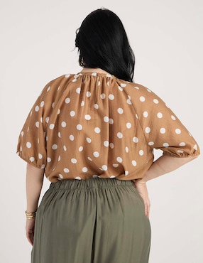 Blusa Contempo Plus manga al codo para mujer