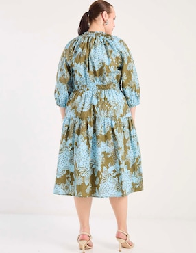 Vestido midi casual Contempo Plus para mujer