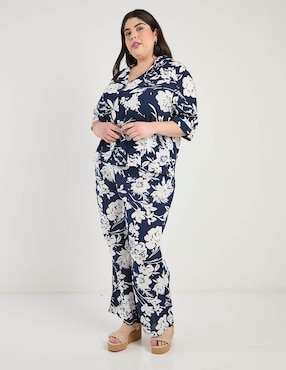 Pantalón relaxed Contempo Plus wide leg para mujer