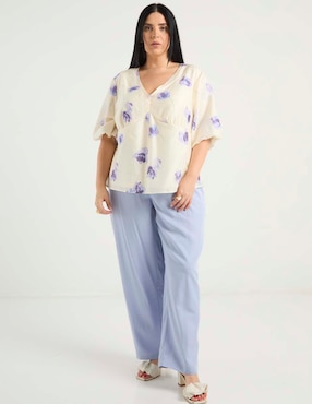 Blusa Contempo Plus manga al codo para mujer