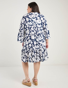 Vestido corto casual Contempo Plus para mujer