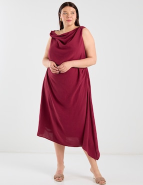 Vestido midi cocktail Contempo plus para mujer