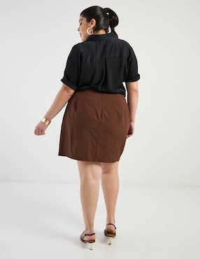 Falda corta Contempo Plus a la cintura