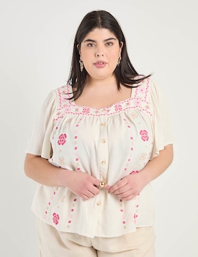 Blusa Weekend Plus manga corta para mujer