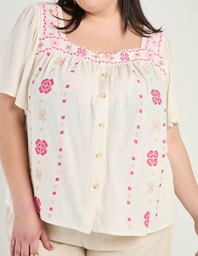 Blusa Weekend Plus manga corta para mujer