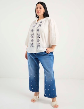 Jeans flare Contempo Plus para mujer