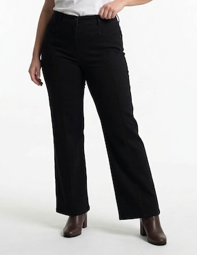 Jeans straight cintura baja Contempo Plus para mujer