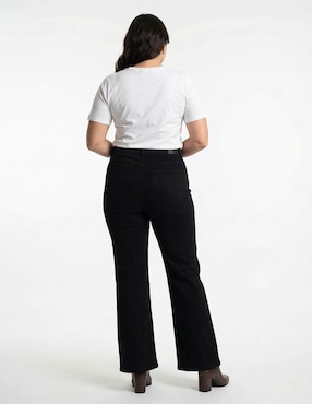 Jeans straight cintura baja Contempo Plus para mujer